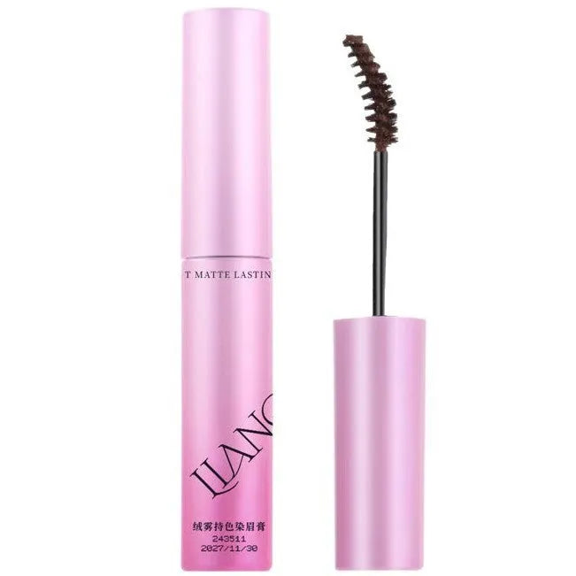 Velvet finish eyebrow cream pot in 4.5g size with four natural shade options