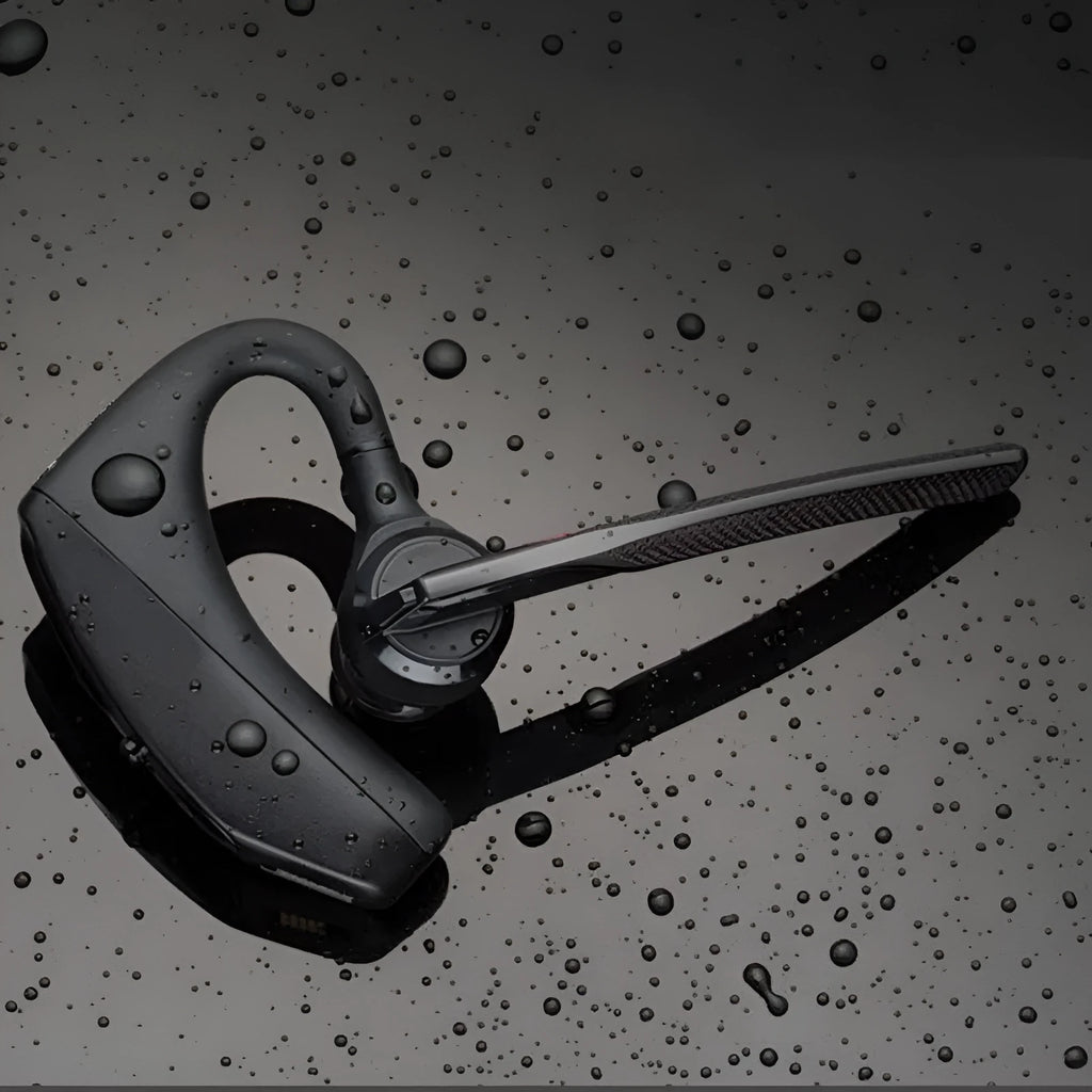 Black plastic Bluetooth sports headphones with over-ear design and USB charging port