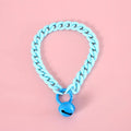 Adjustable pet collar in macaron candy colours with chain detailing for cats, dogs, and rabbits