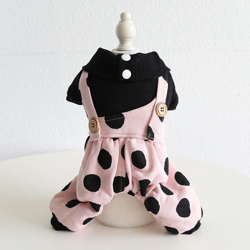 Adjustable lapel strap dog clothing in four-legged and skirt styles, sizes XS to XL