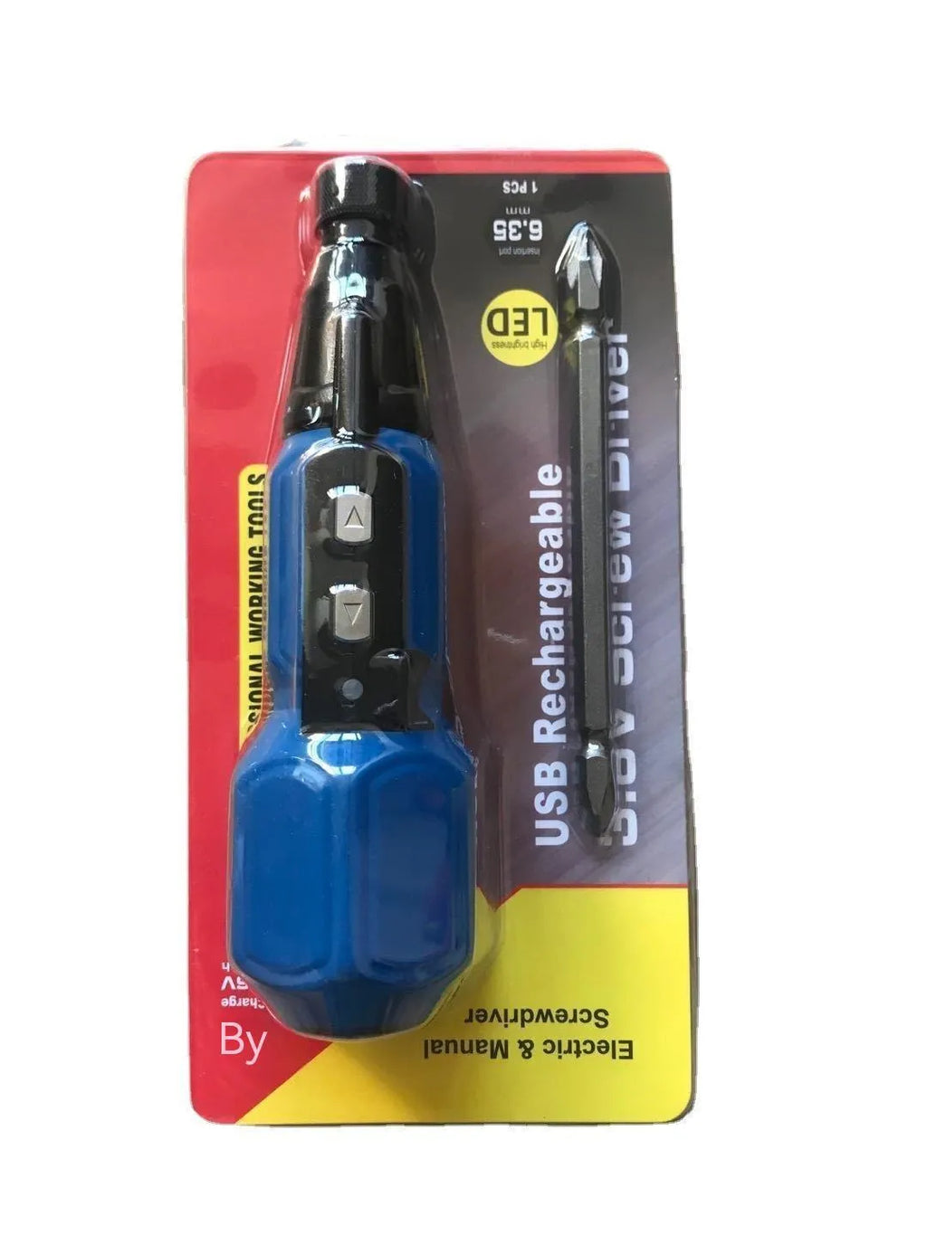Alloy steel straight handle electric screwdriver with 36V battery and 10Nm torque in black or blue
