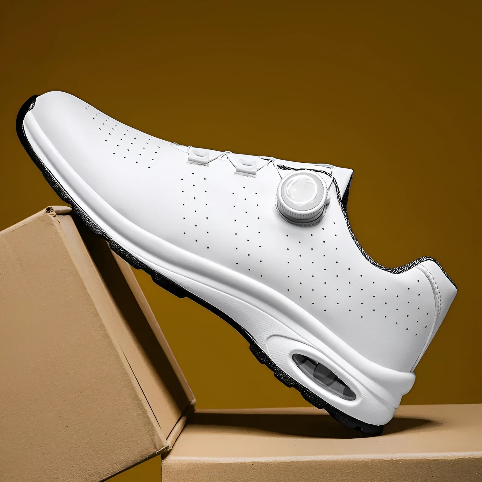 Low-top casual shoes with mesh upper and cross shoulder straps in black or white colours