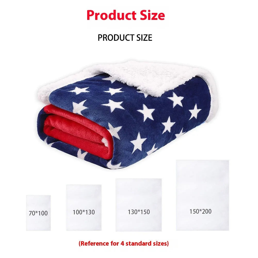 Striped polyester blanket with British style design for autumn and winter warmth