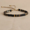 Geometric glass bead bracelet in European fashion style with round elements