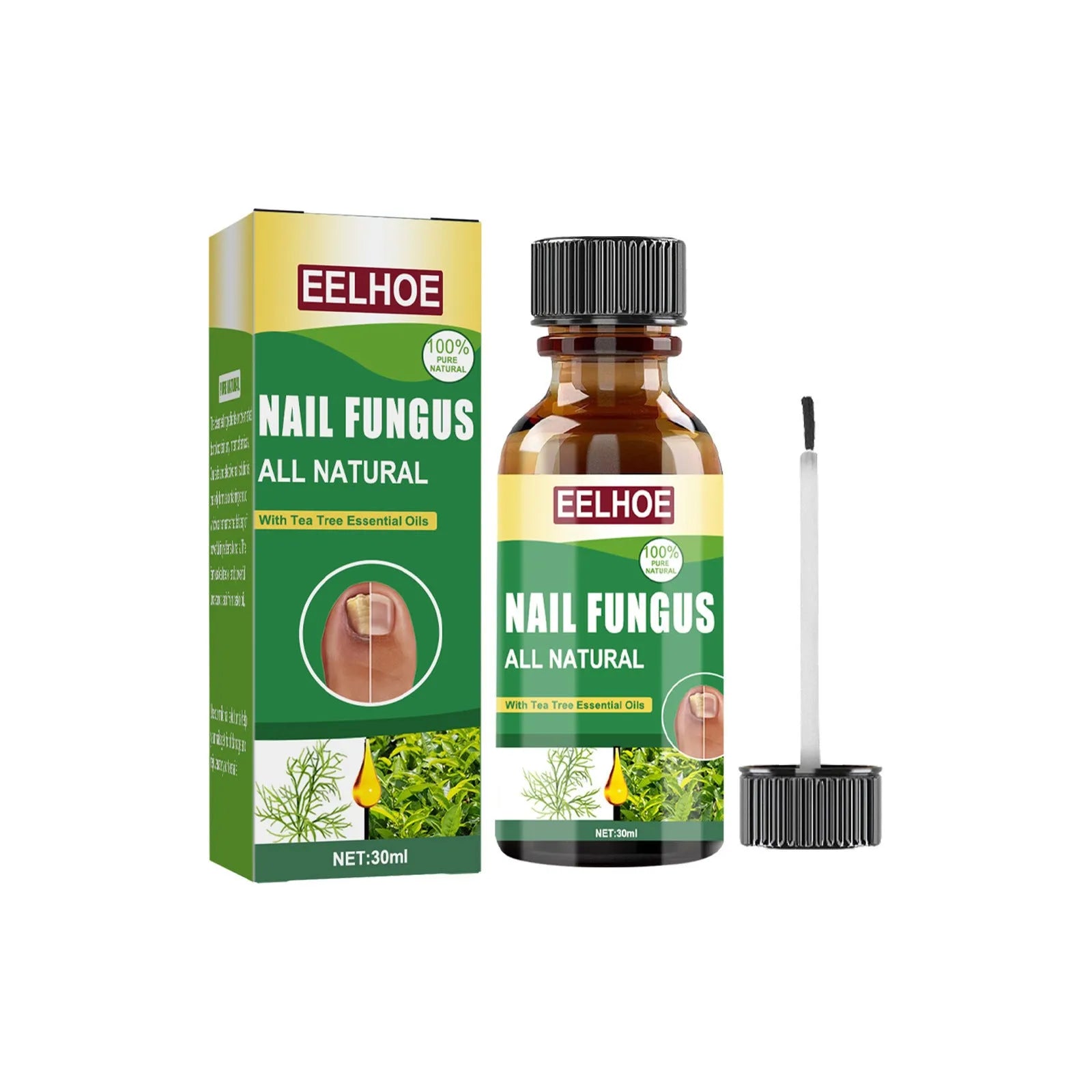 30ml tea tree oil nail repair fluid bottle for thick soft fingernail and toenail treatment