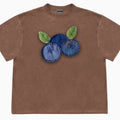 Loose fit short sleeve T-shirt with patchwork flower print in Ice Oxygen Cotton.