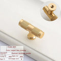 Brushed brass aluminium wardrobe handle for furniture with four hole spacing options