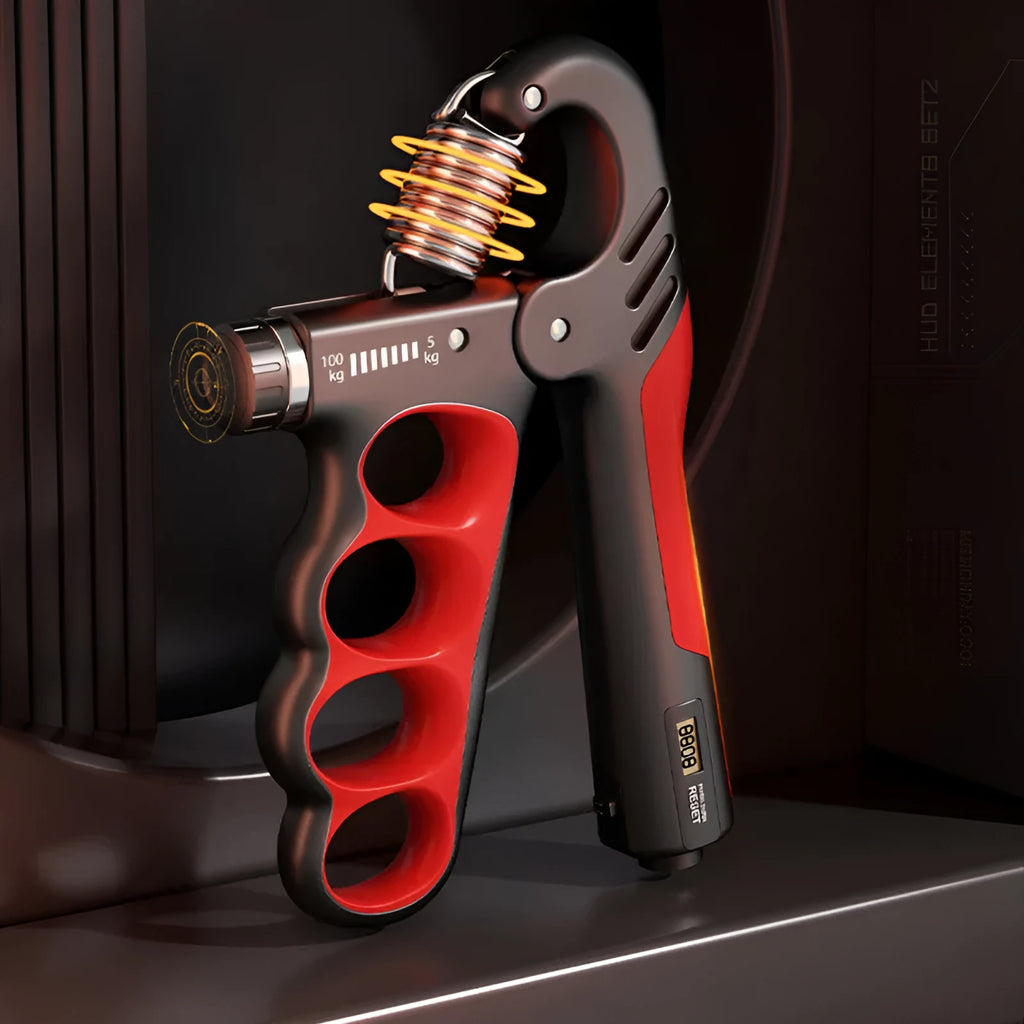 Adjustable electronic counter spring grip fitness equipment with colour display options
