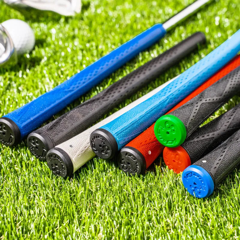 TPE/TPR golf club grip showing non-slip texture and available colour options