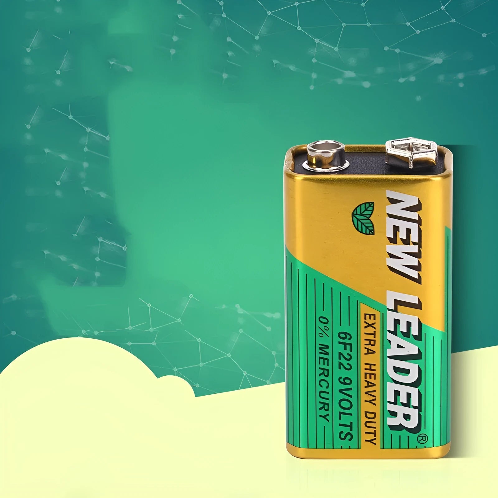 Xinlida 9V alkaline battery 6F22 model with snap terminals for wireless microphones