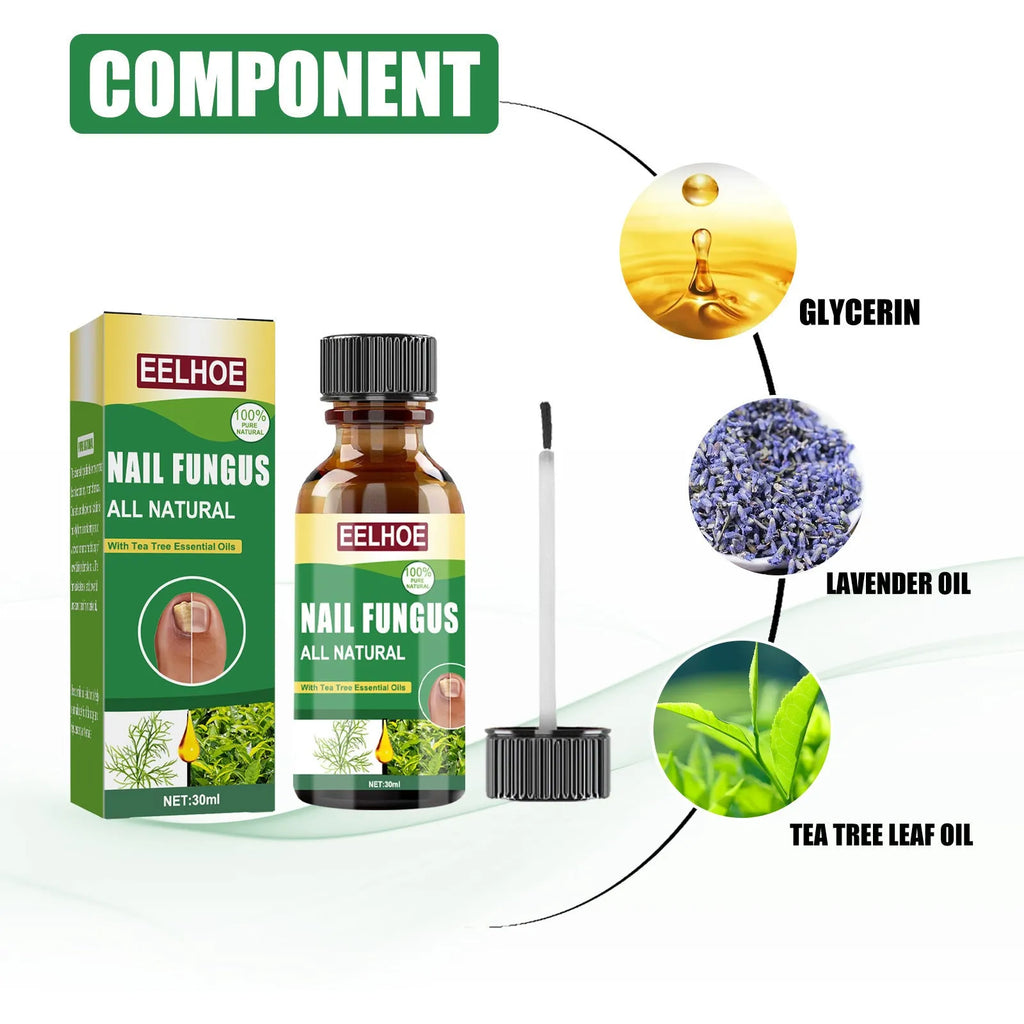 30ml tea tree oil nail repair fluid bottle for thick soft fingernail and toenail treatment