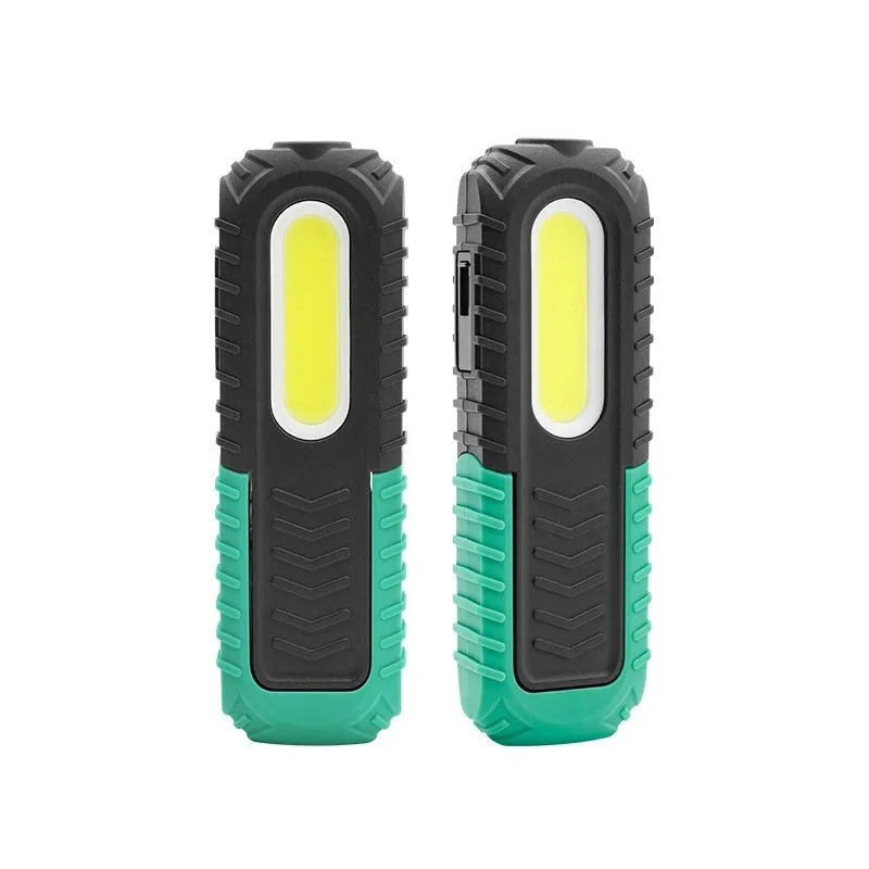 Black and green PET-coated USB auto repair work light for vehicle maintenance inspection