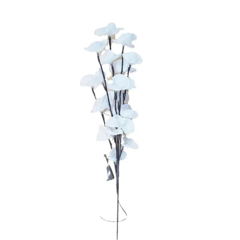 Pink LED phalaenopsis branch decorative light measuring 65cm with battery operation for bedrooms