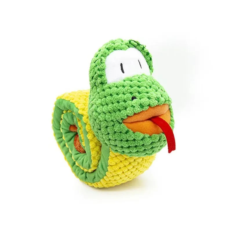 Squeaky dog puzzle toy in transformable design with foraging function for canine enrichment