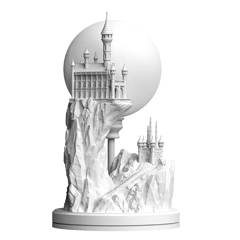 White composite gypsum table lamp with plug-in night light function for bedside use