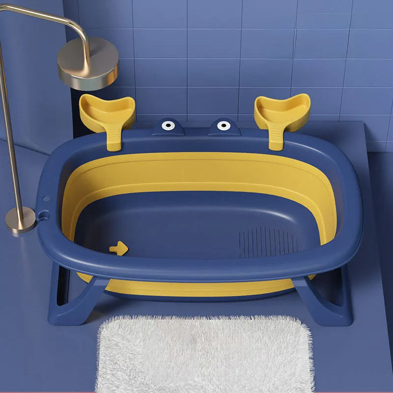 Blue foldable plastic pet tub for small cats and dogs under 20 pounds