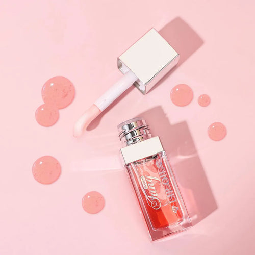 Bright lip gloss mint lipstick tube in one of five shades with moisturising effect.