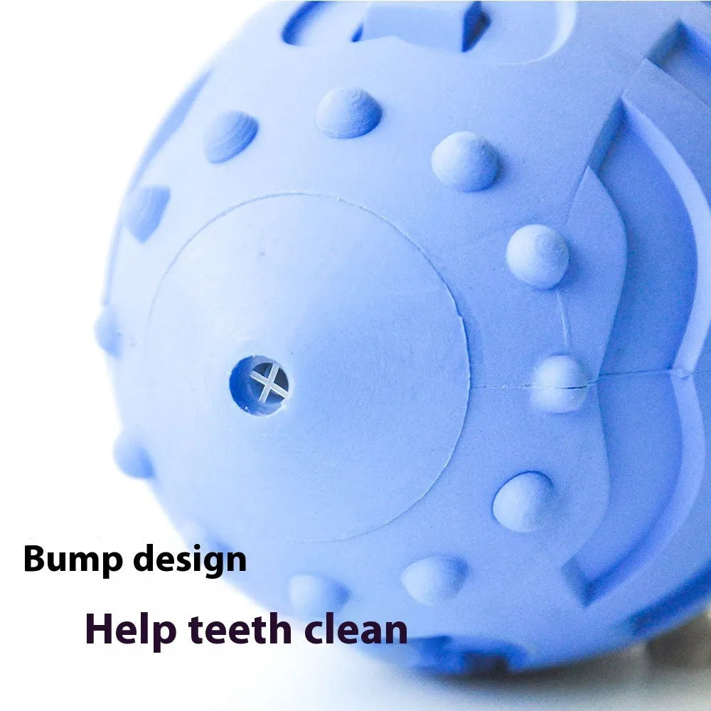 Bite-resistant rubber dog training ball in rugby shape, light green colour, for aggressive chewers