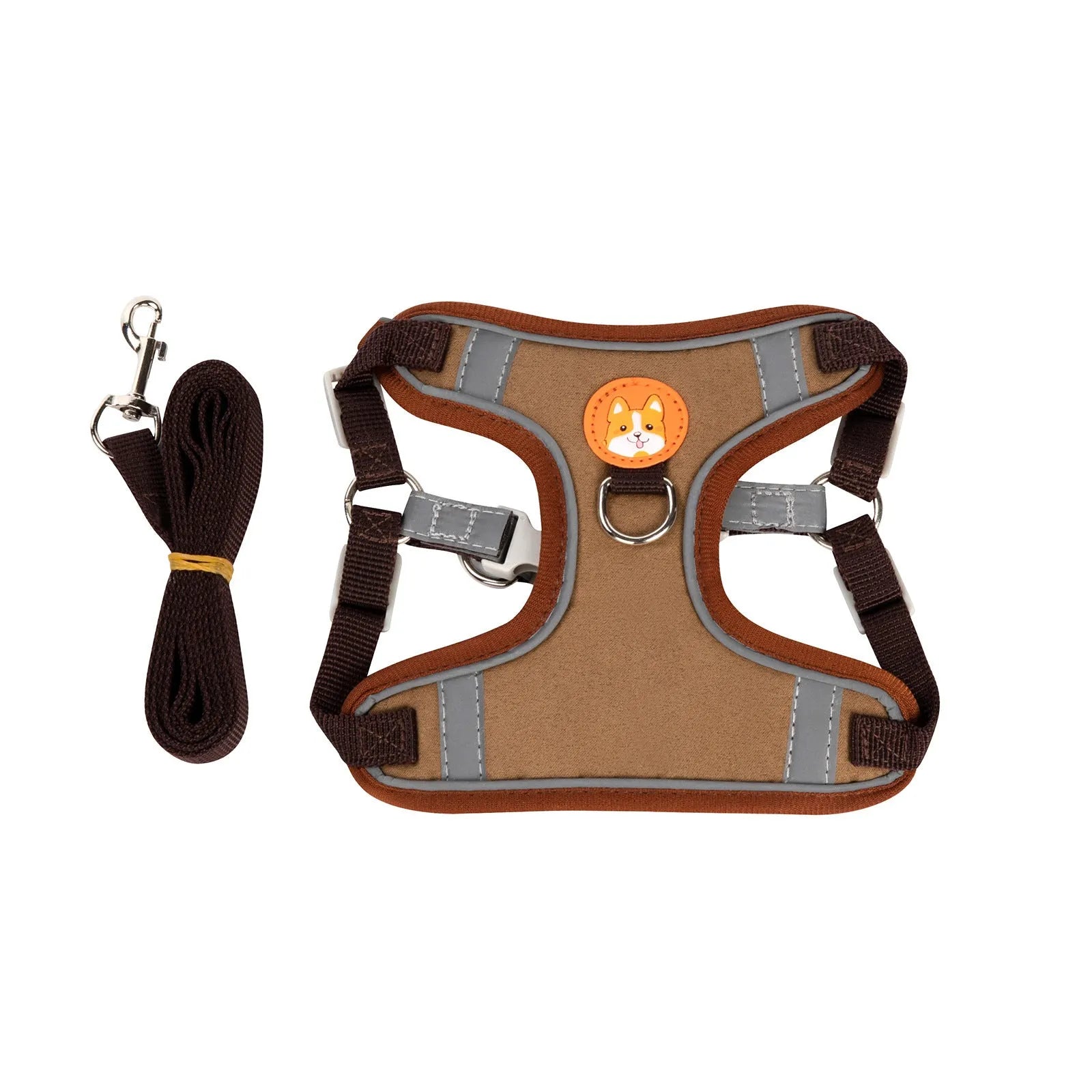 Adjustable dog harness with chest strap in various colours and sizes for haulage rope attachment.
