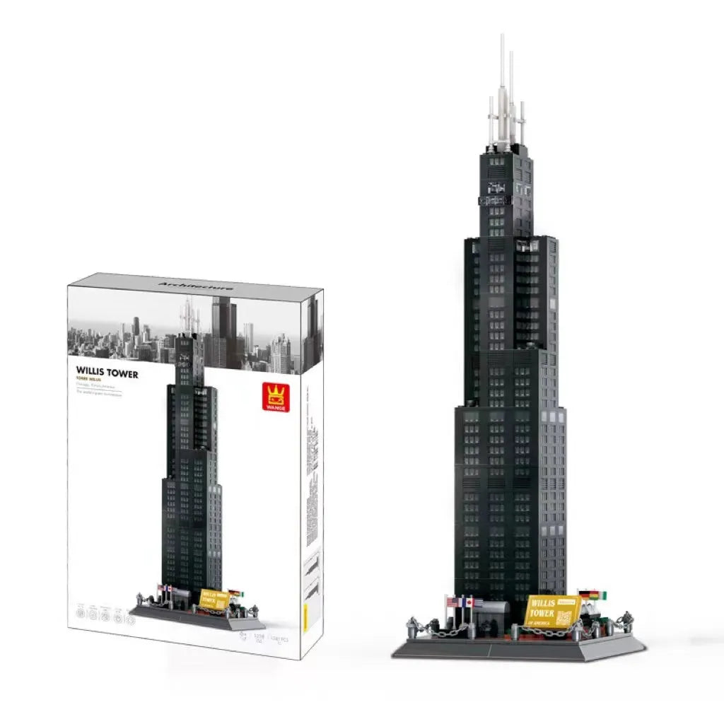 Wange ABS plastic small particle building blocks set with international architecture models