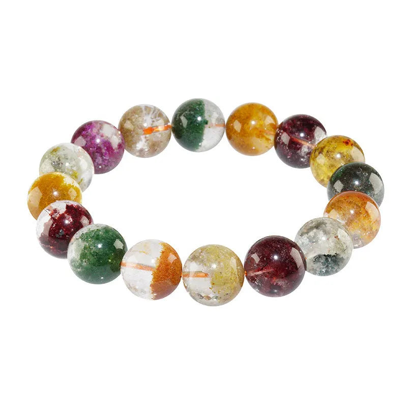 Crystal bracelet with ghost cornucopia design in four seasons colours and 10mm retro ethnic ball style