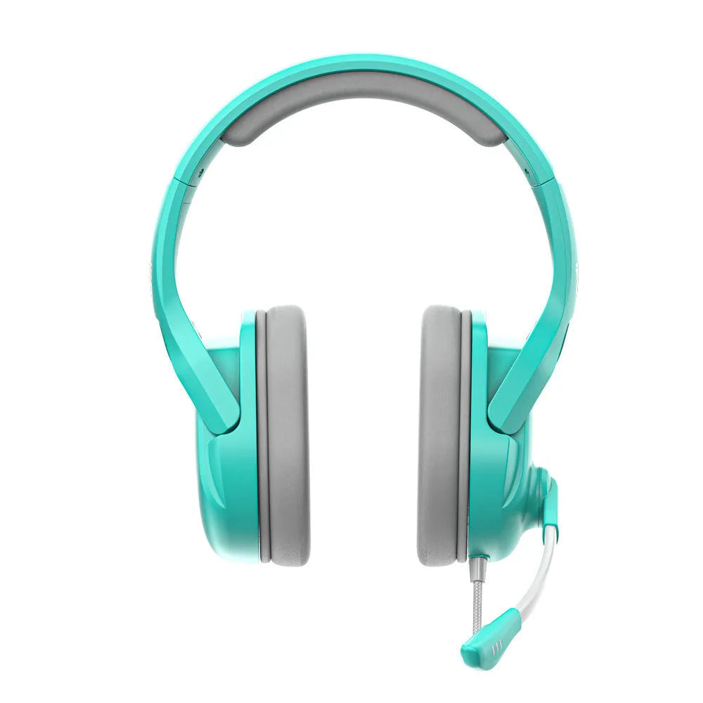 MH86 black and white gaming headset with microphone and 2-metre cable
