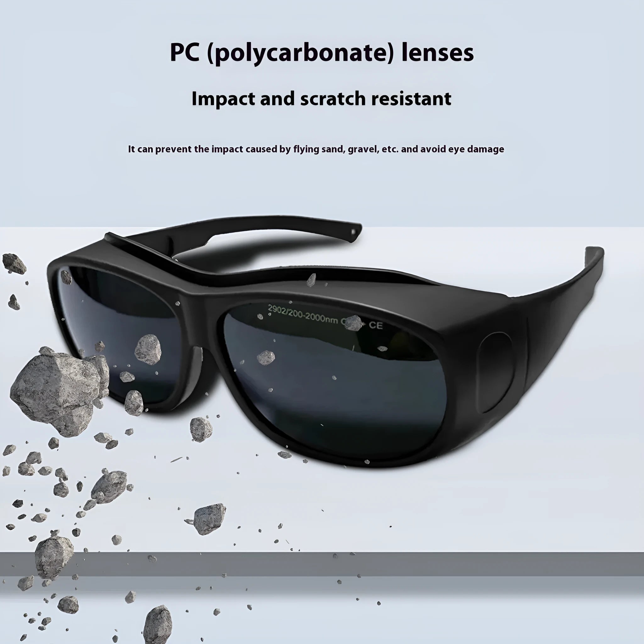 Photon skin rejuvenation and welding laser protection goggles with polycarbonate lenses.