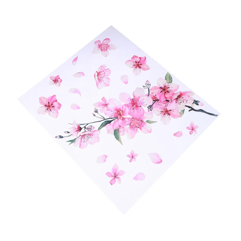 Cherry blossom pattern car stickers in two sizes: 11cm x 10cm and 25cm x 24cm