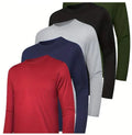 Set of four men's lightweight polyester hoodies on hangers, showing colour options and basic design.