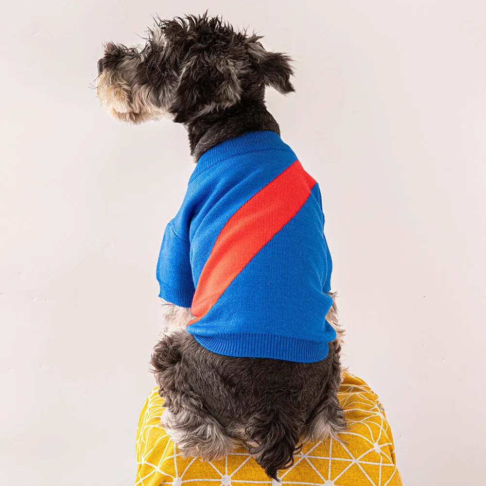 A wool knit dog sweater for corgis and poodles in a choice of six colours and sizes XS to XXL.