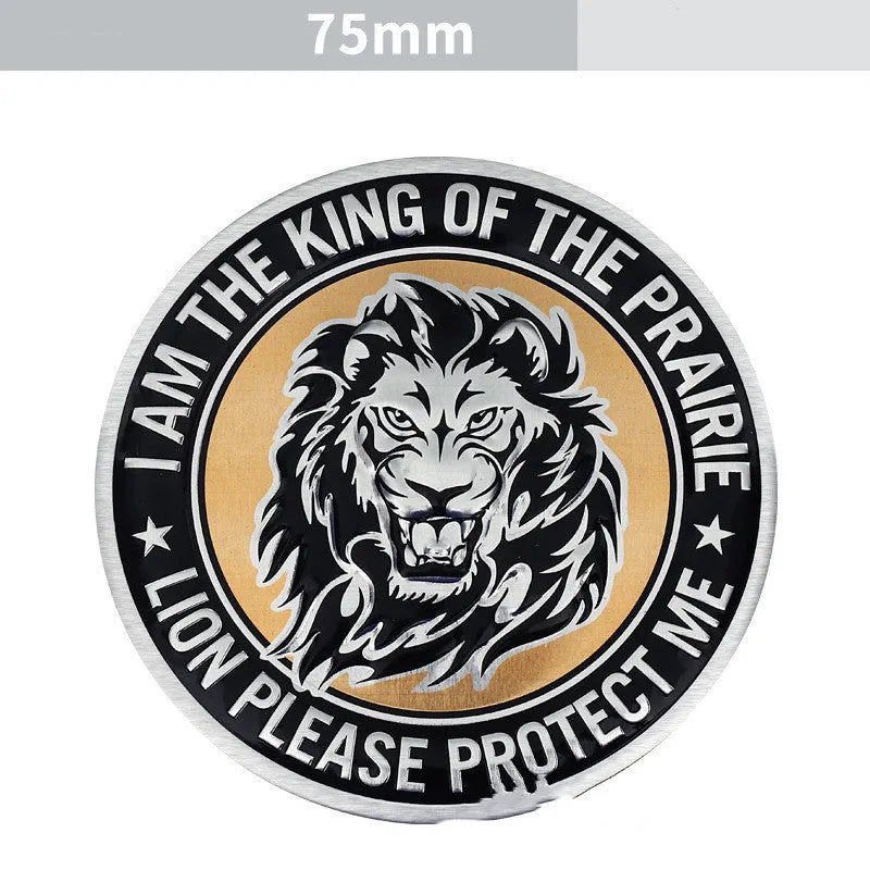 Aluminium car body sticker decorative metal badge in various animal designs.