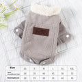 Lambswool grey dog fleece vest with wool lining for winter warmth