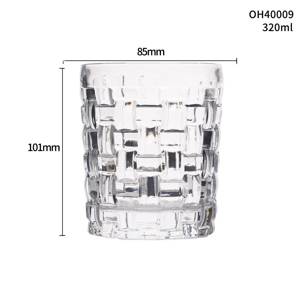 Crystal whiskey shot glass with thick bottom in multiple colour options