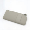 Beige sun visor with integrated cosmetic mirror for Nissan Lida 2005-2012 showing 43x23x8cm dimensions