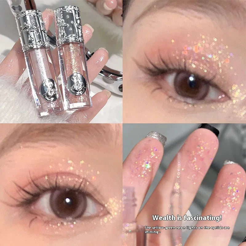 Ballet brand liquid glitter eye shadow tube shown in one of five colours: Starry Sakura Field, Doll Logs, Butterfly Paradise, Nutcracker, or Pillow Fairy Tales.