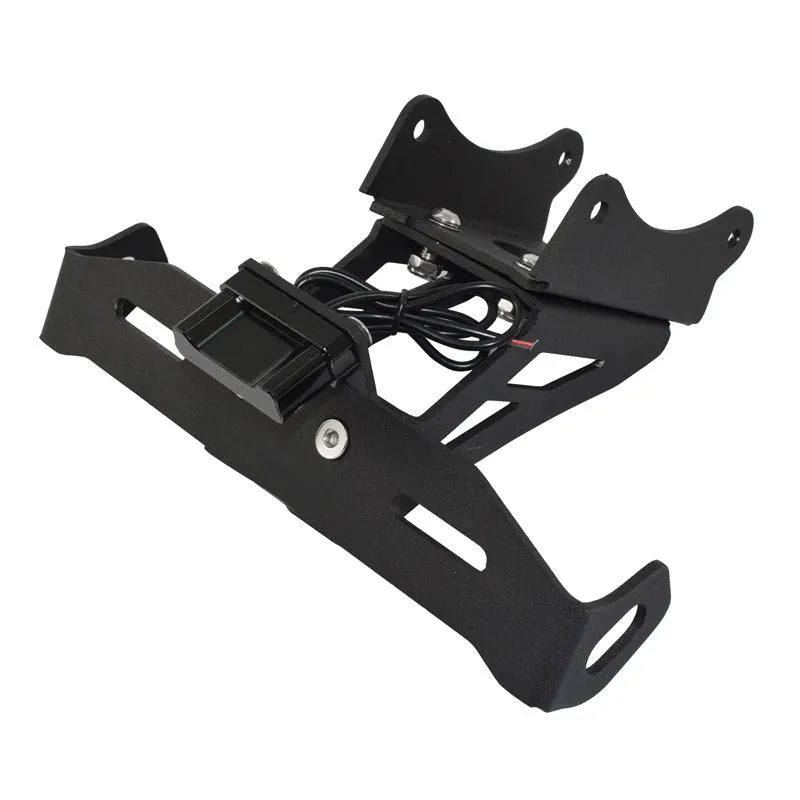Black aluminium alloy Honda motorcycle rear licence plate bracket for short tail modifications