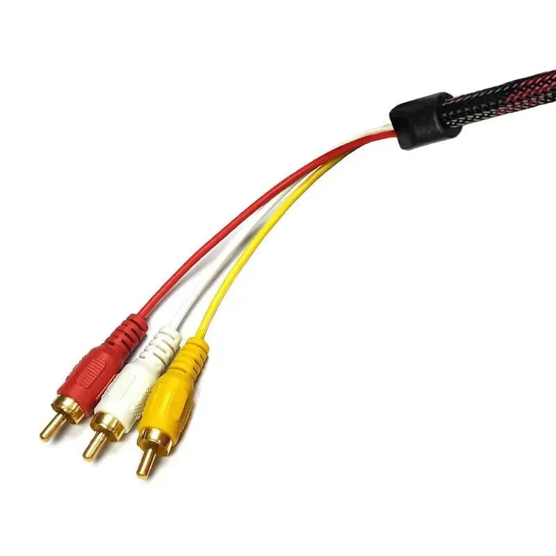 HDMI to AV15 M conversion cable with alloy connectors, 1.5 metres long.