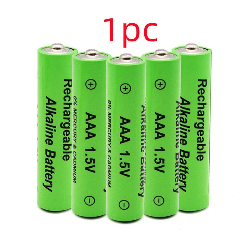 Alkaline rechargeable AA battery with 3000mAh capacity and 1.5V rating