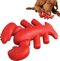 Red hard nylon dog chew toy for large breeds on a white background