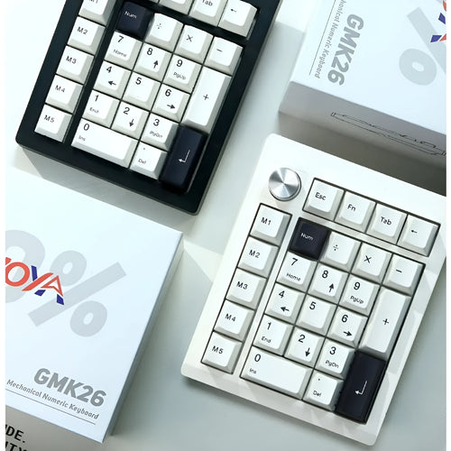 Wireless mechanical numeric keyboard in black and white colour options