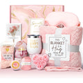 Aromatherapy candle soap bath gift set in modern simplicity plastic packaging measuring 27x23x13cm