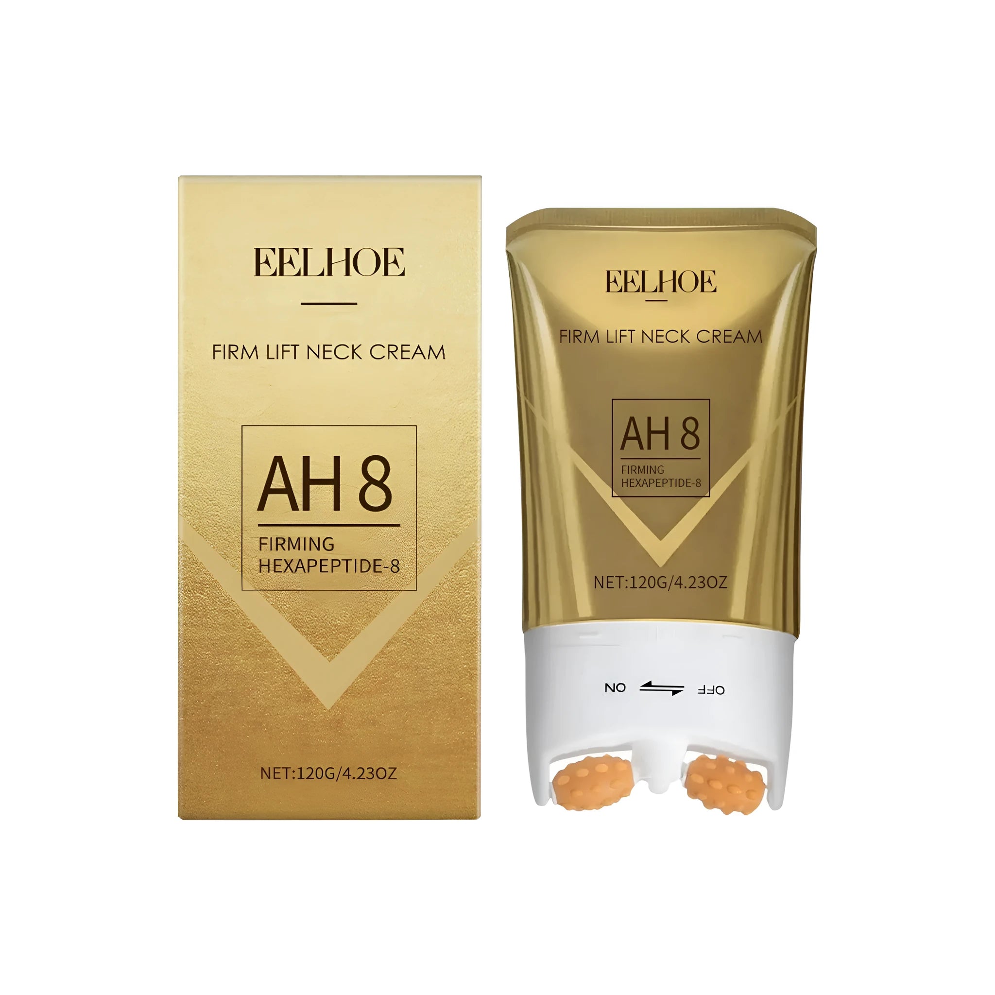 120g jar of neck firming cream with acetyl hexapeptide-8 and ceramide NP