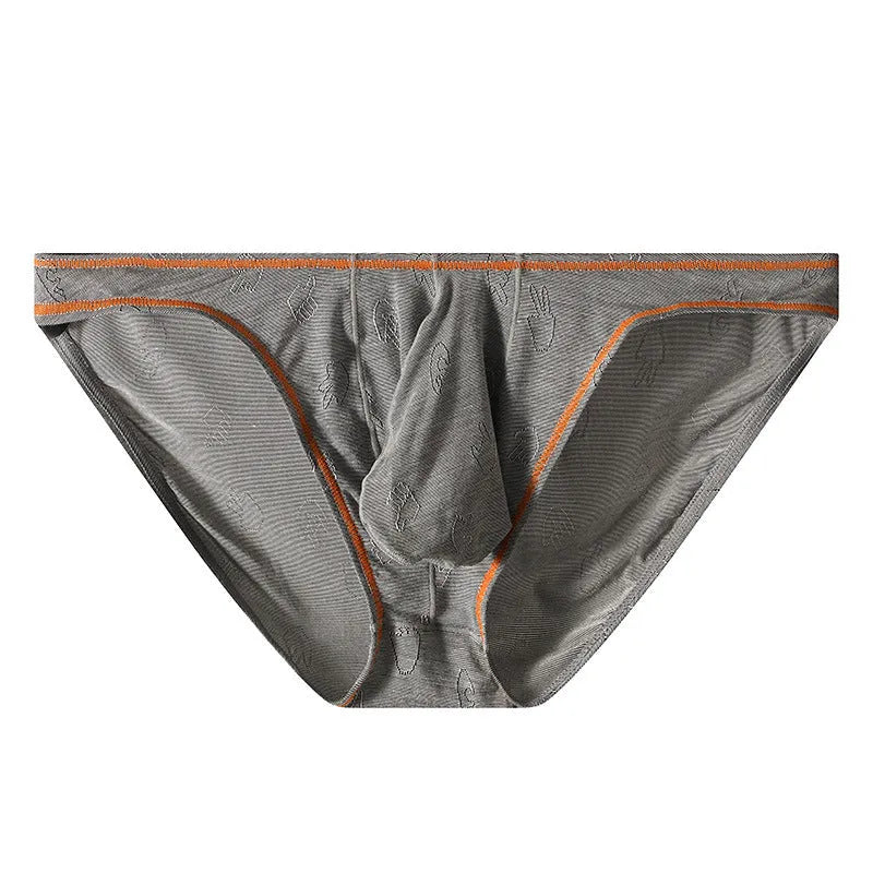 Men's knitted modal underwear with butt-lift design in dark grey colour