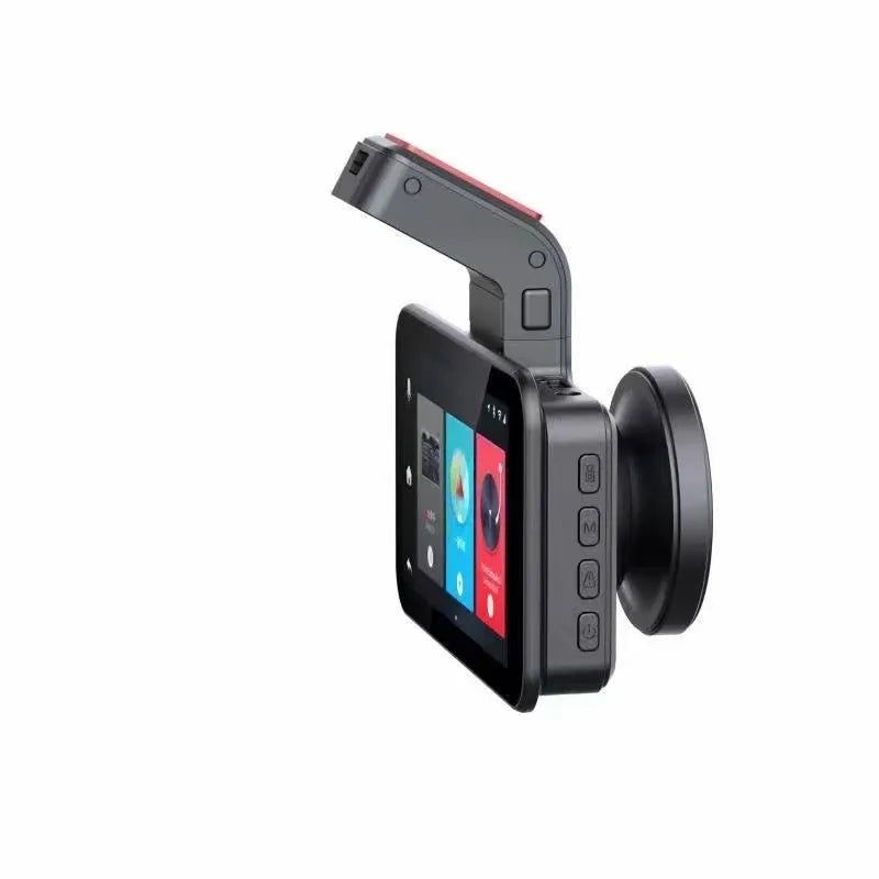 3-inch screen car dash cam DVR with dual lens for front and rear vehicle recording.