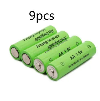 Alkaline rechargeable AA battery with 3000mAh capacity and 1.5V rating