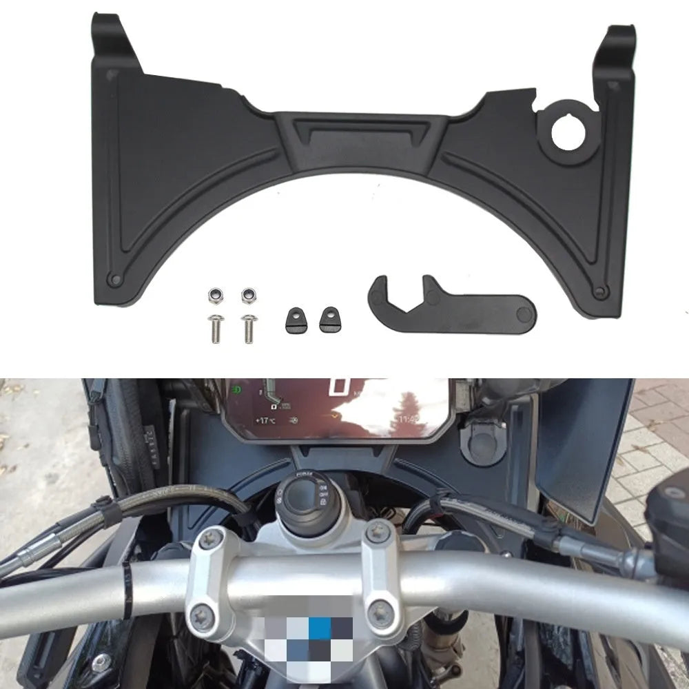 Black motorcycle cockpit fairing for BMW R1250GS and R1200GS LC models