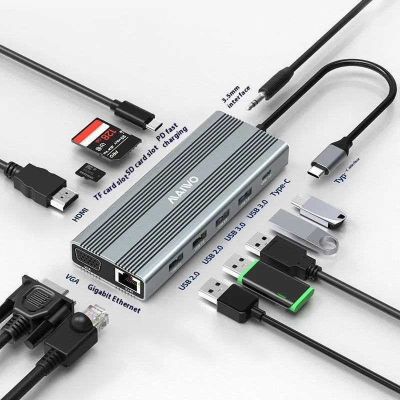 Aluminium Steam Deck docking station with six ports including HDMI and Ethernet