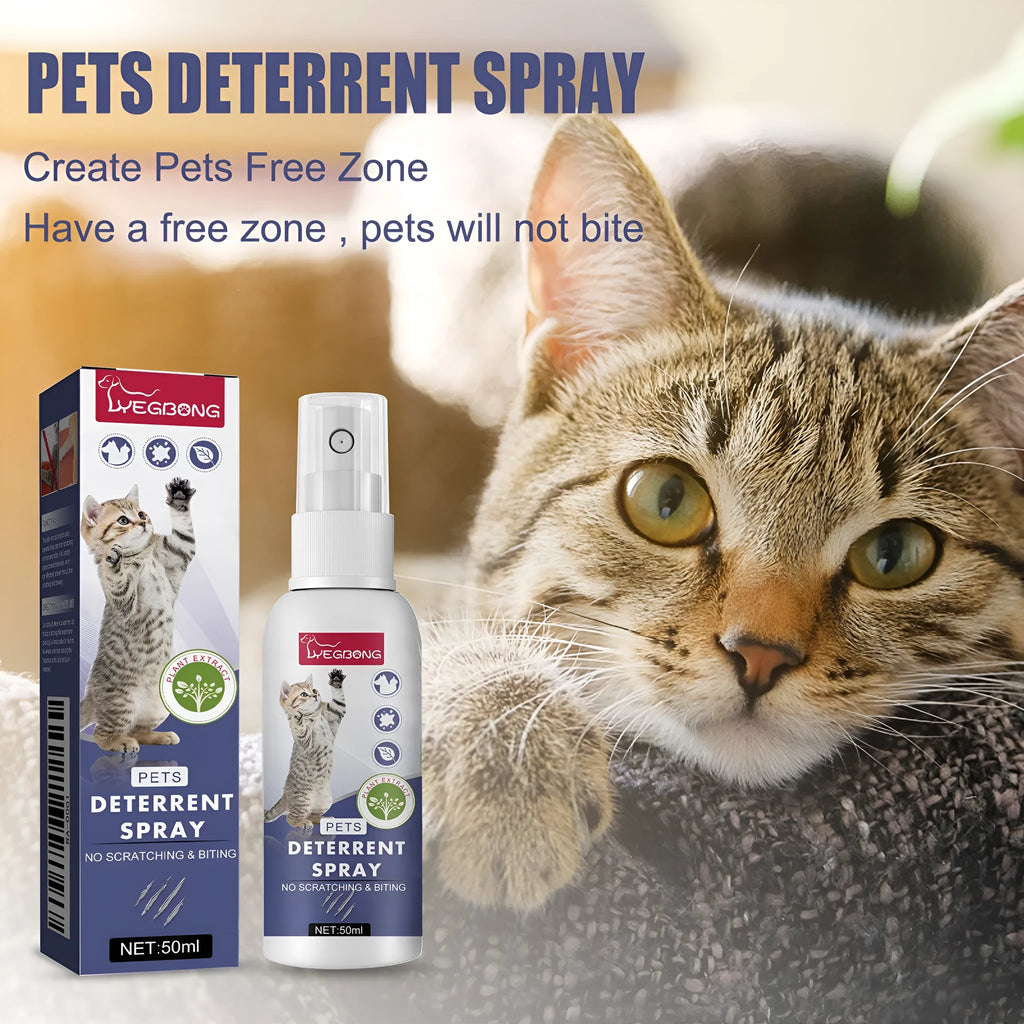 50ml pet training spray bottle for dog and cat scratching prevention on furniture