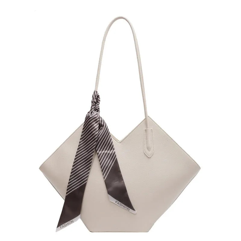 Women's large capacity PU shoulder bag in horizontal square shape with eight colour options