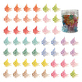 50 glitter butterfly hair claw clips in assorted colours showing plastic metal construction